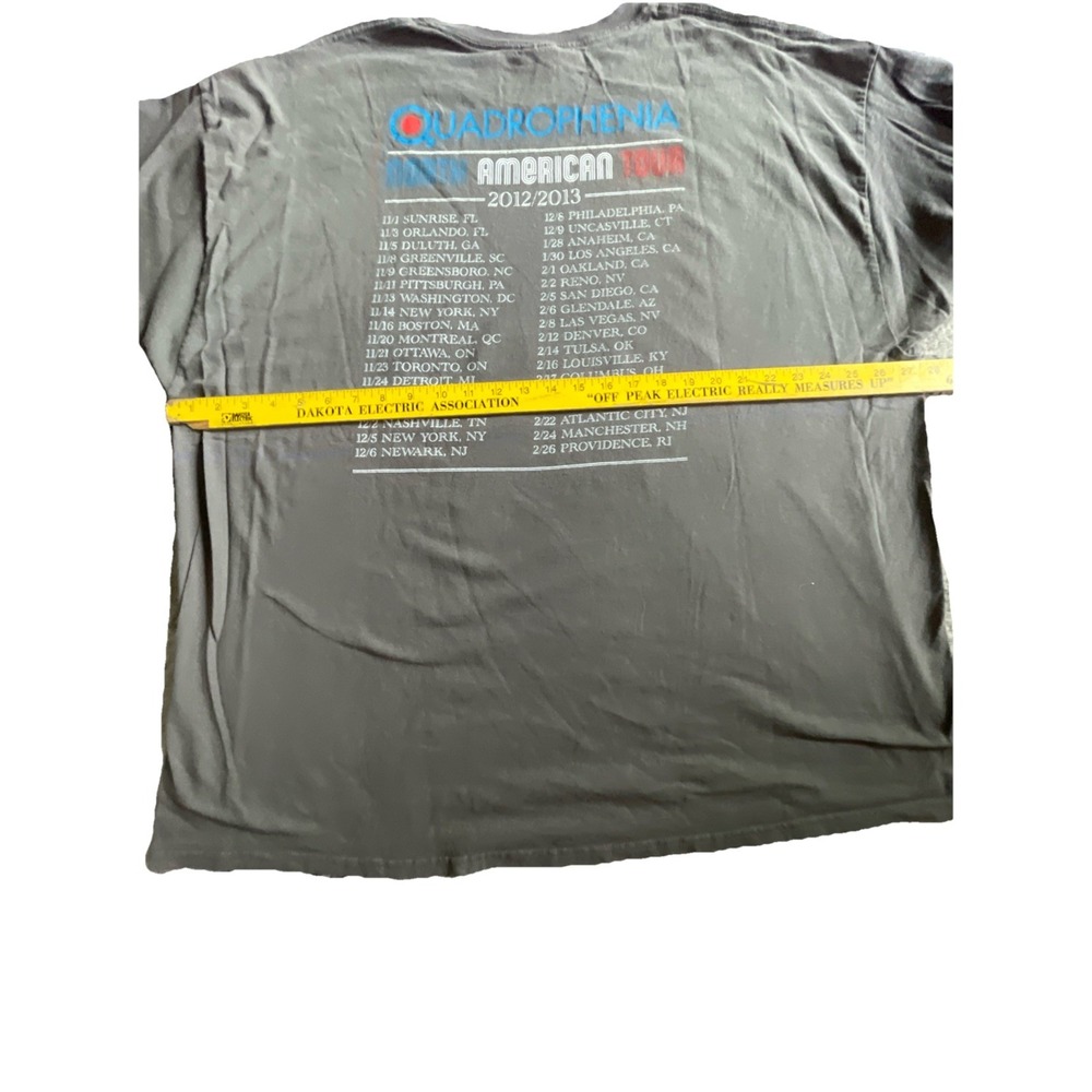 THE WHO QUADROPHENIA NORTH AMERICAN TOUR SHIRT 2012/2013 3XL - Picture 9 of 9